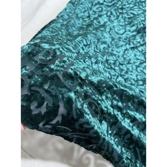 VTG Lane Bryant Intimates 26/28 Velour Lace Green Neligee Nightgown  Sleepwear - Picture 3 of 8